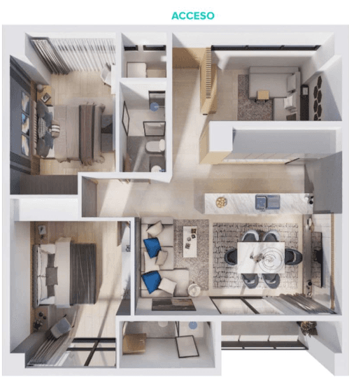 Departamento en venta en Arboleda, Torreón · Modelo Urban — foto 3
